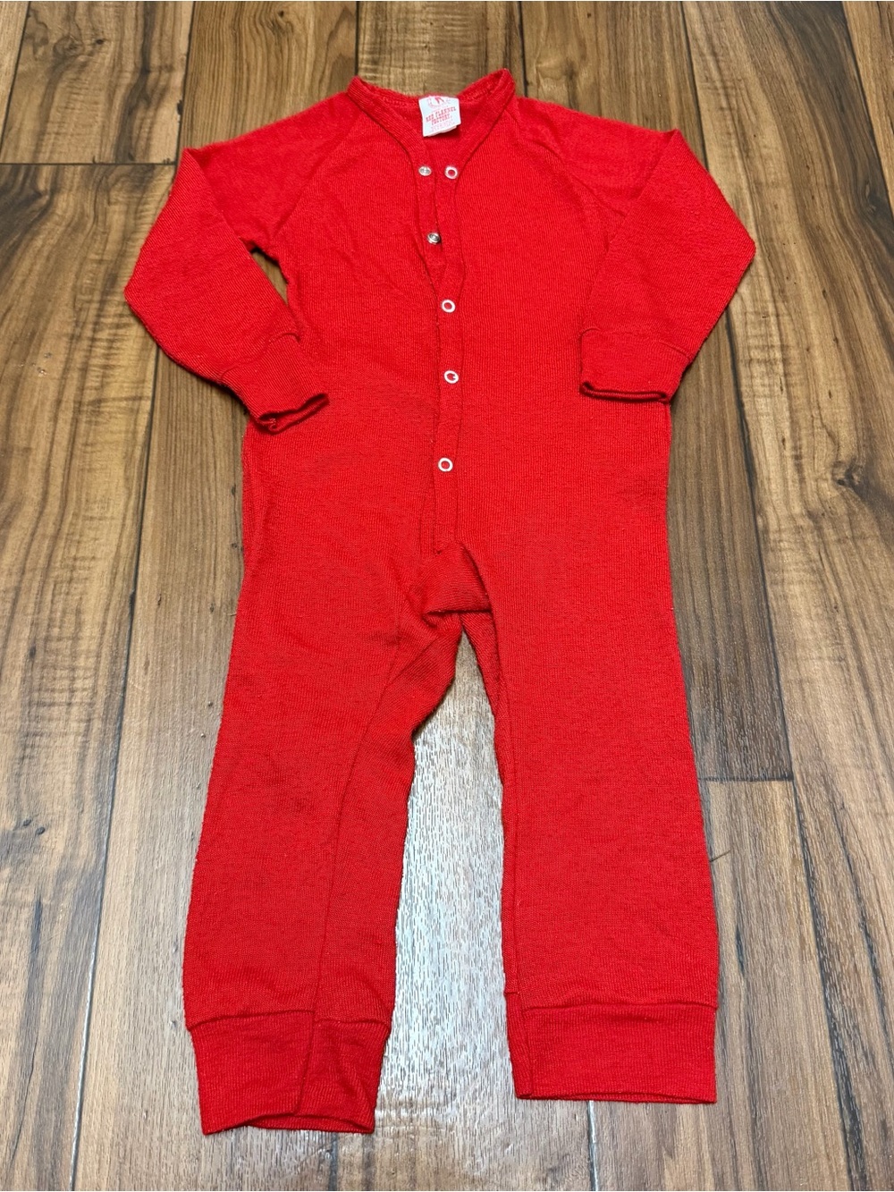 Vtg The Red Flannel Factory Small Union Suit Drop Seat Flap Retro USA Toddler 4